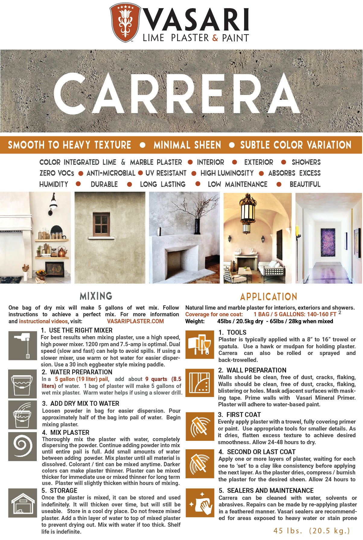Vasari Lime Plaster & Paint Vasari Lime Plaster & Paint